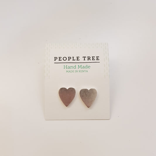 Heart Earrings - Silver Plated Brass