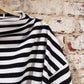 Striped Sweat Noes - Dark Navy/Ecru