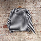 Striped Sweat Noes - Dark Navy/Ecru