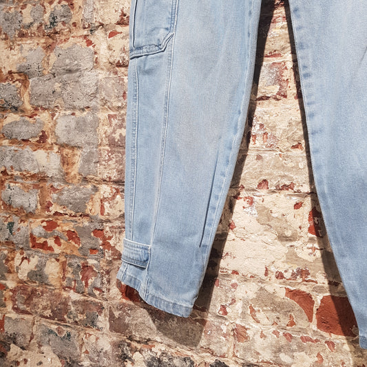 Pzcelia Pants Ankl Length - Tapered Leg - Light Blue Denim