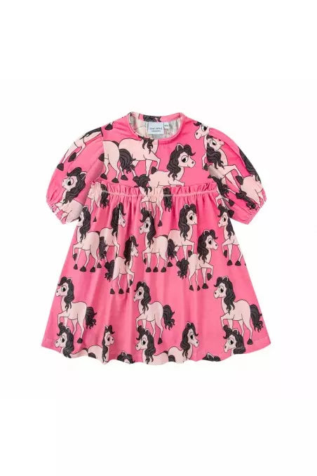 Horsie Pink - Flared Dress