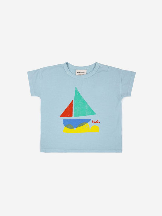 Multicolor Sail Boat - T-shirt Baby