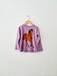 Long Sleeve T-shirt Horse - Lilac