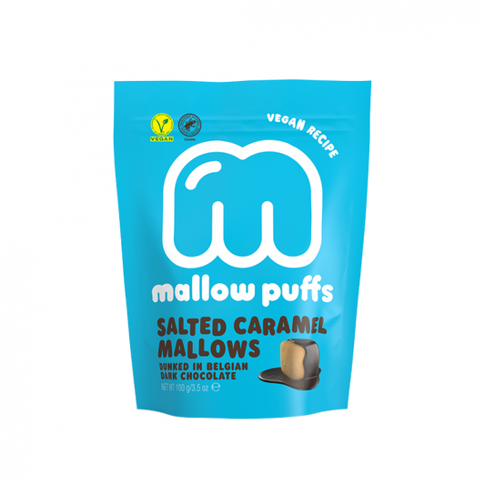 Mallow Puffs - Salted caramel Mallows in Belgium Dark Chocolate