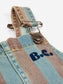Vertical Stripes - Denim Short Dungaree