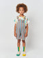 Vertical Stripes - Denim Short Dungaree