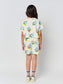 *Multicolor Sail Boat All Over - Bermuda Shorts