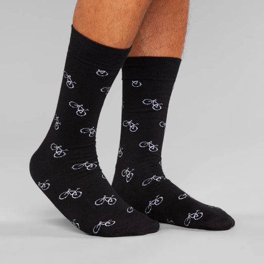Socks Sigtuna Bike Pattern - Black
