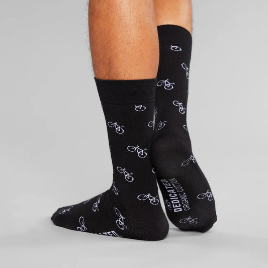 Socks Sigtuna Bike Pattern - Black