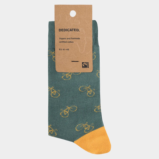 Socks Sigtuna Bike Pattern - Forest Green