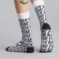 Socks Sigtuna Fuck Racism Pattern - White