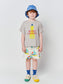 *Multicolor Sail Boat All Over - Bermuda Shorts