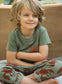 AM.ZOE.10 T-shirt with short sleeves and happy crab print - Oil Green