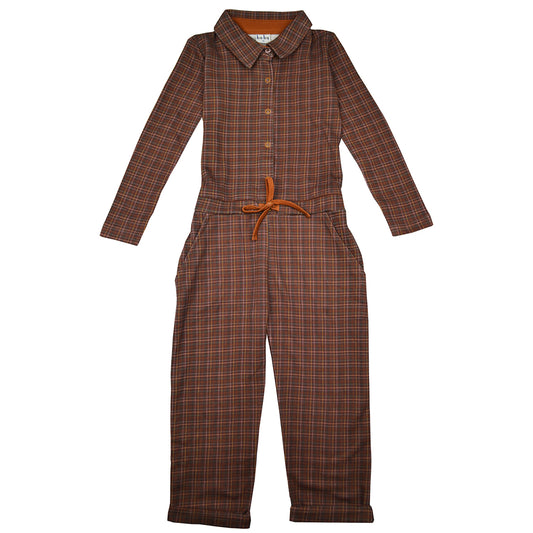 - Aster Jumpsuit - Brown Check
