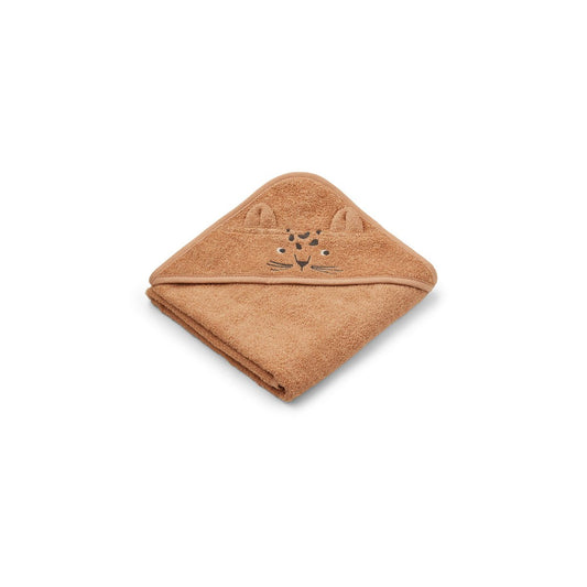 Albert hooded towel Leopard apricot