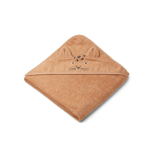 Augusta hooded towel Leopard apricot