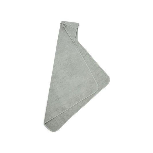 Augusta hooded towel Hippo dove blue