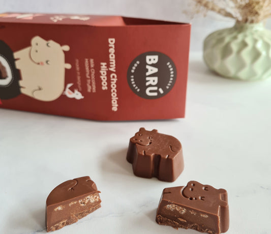 Barú Dreamy Chocolate Hippos - Hazelnut Truffle 60G