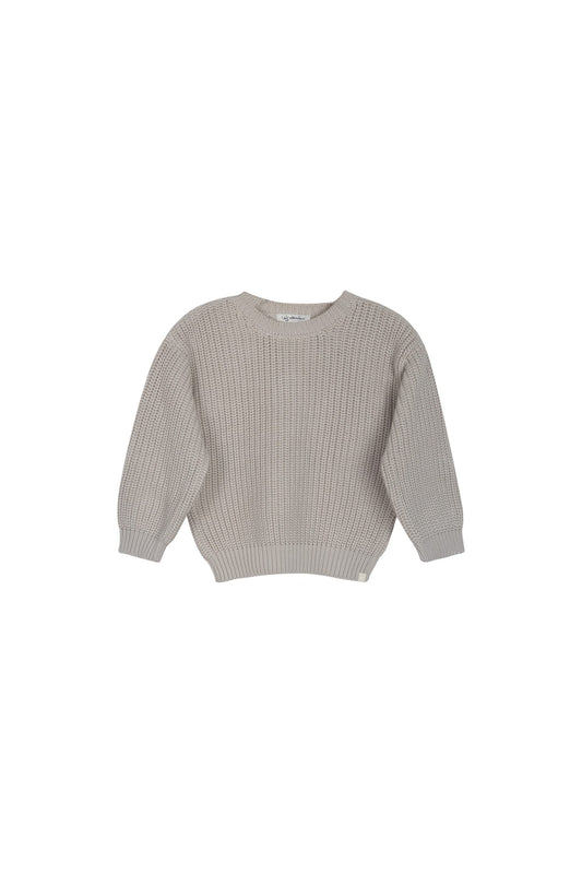 Brett knitted sweater organic - Cold beige