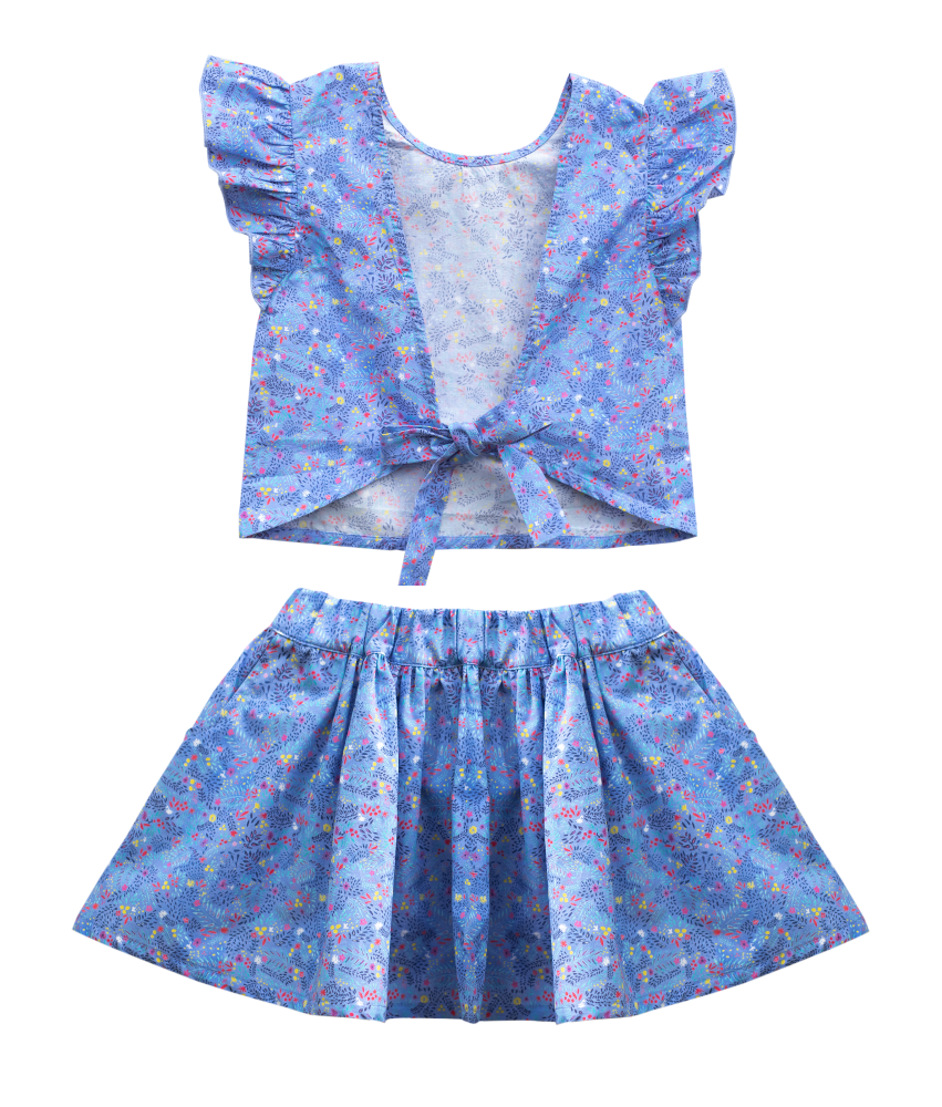 Ensor – top & skirt – blue