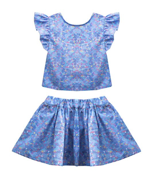 Ensor – top & skirt – blue