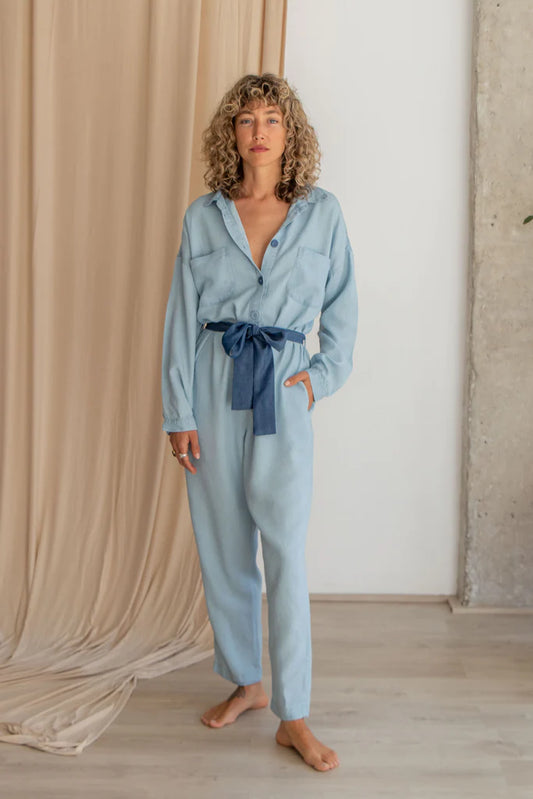 Light Boilersuit - Pale Blue