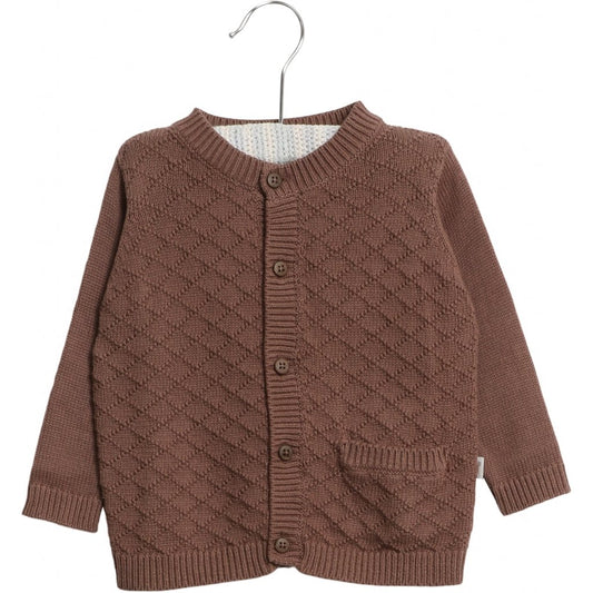 - Knit Cardigan Ray plum