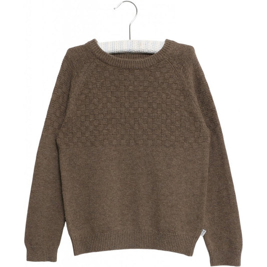 - Knit Pullover Eskild - Brown Melange