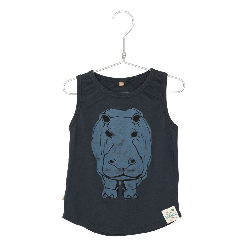 Tank Top Hippo - Washed Black