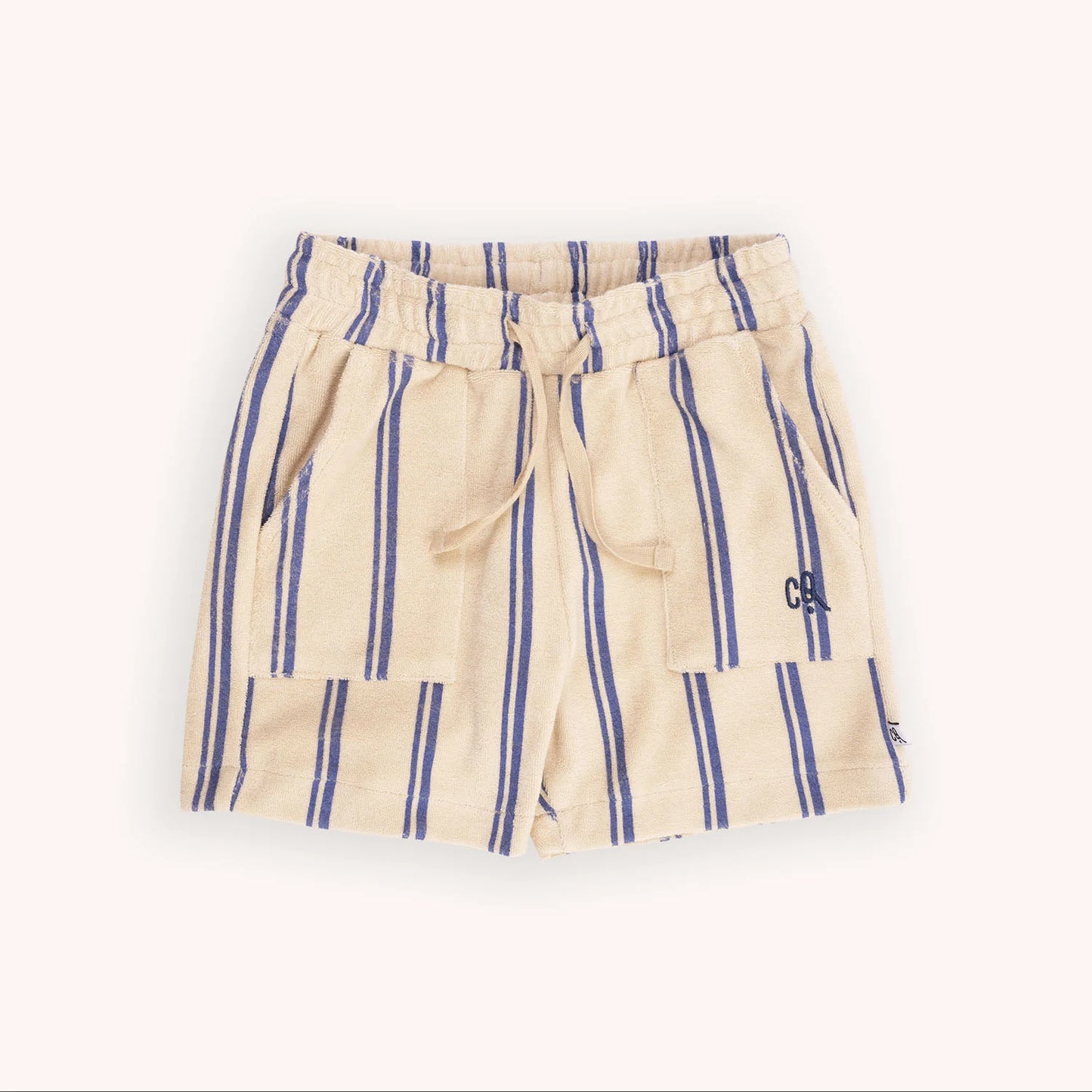 Stripes Blue - Short Loosefit Wt Embroidery