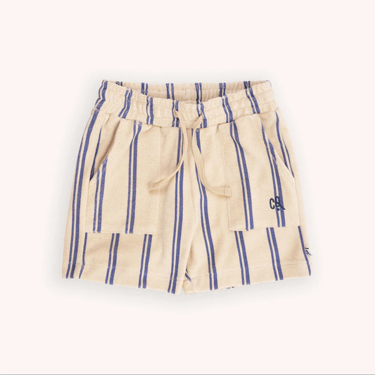 Stripes Blue - Short Loosefit Wt Embroidery