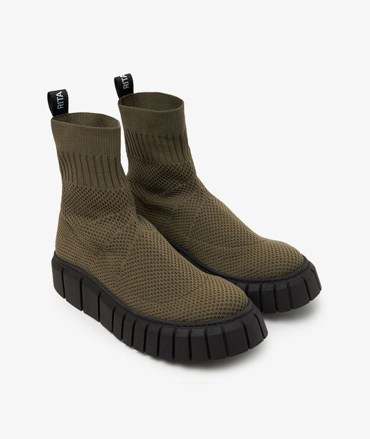 Bauhaus Sock Sneaker - Khaki
