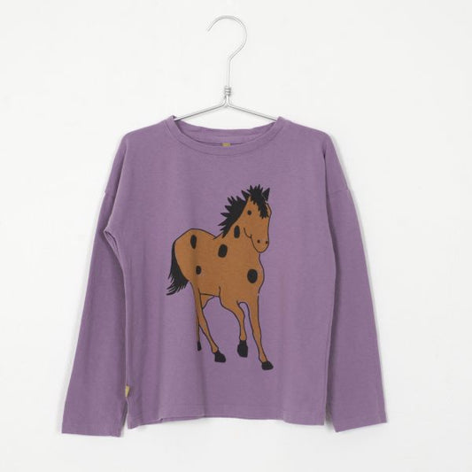 - Long Sleeve T-shirt Horse - Lilac