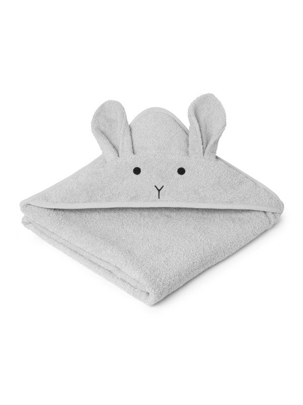 Albert Hooded Baby Towel Rabbit dumbo grey