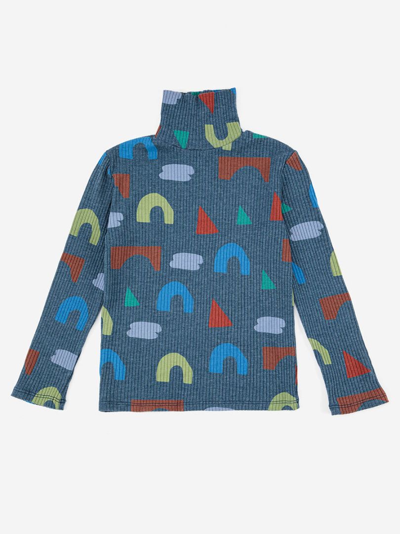 Playfull all over turtle neck T-shirt