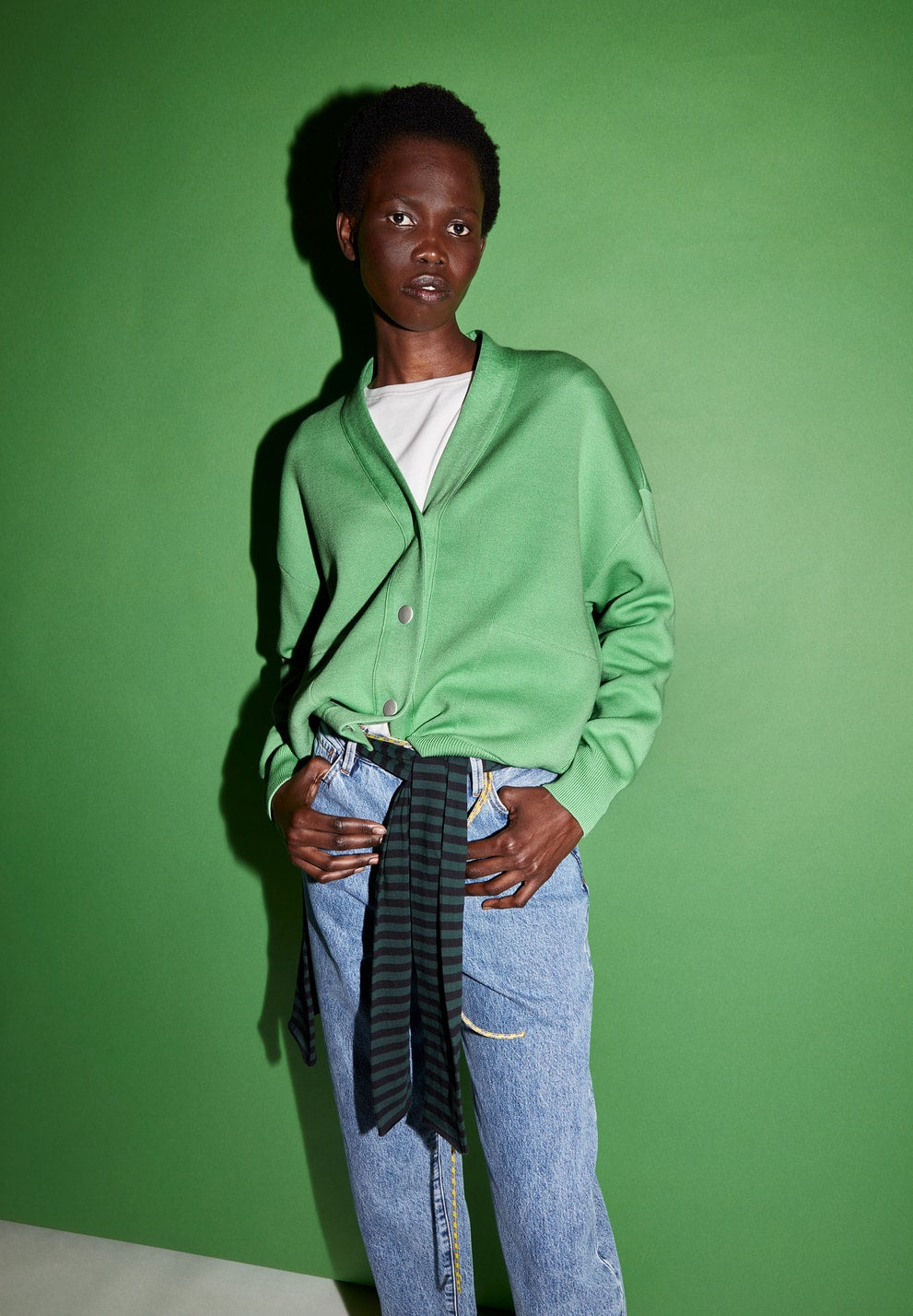 Bombaa Vest - Apple Neon-Oatmilk