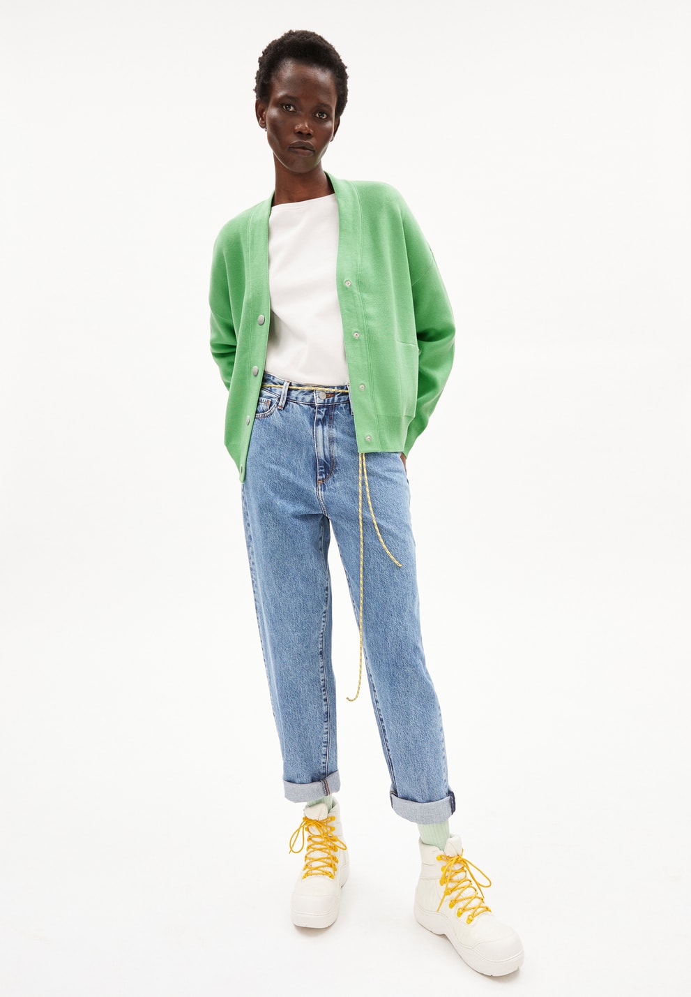 Bombaa Vest - Apple Neon-Oatmilk
