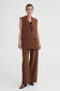 Bydeceri Waistcoat Heavy Woven - Brunette
