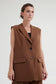 Bydeceri Waistcoat Heavy Woven - Brunette