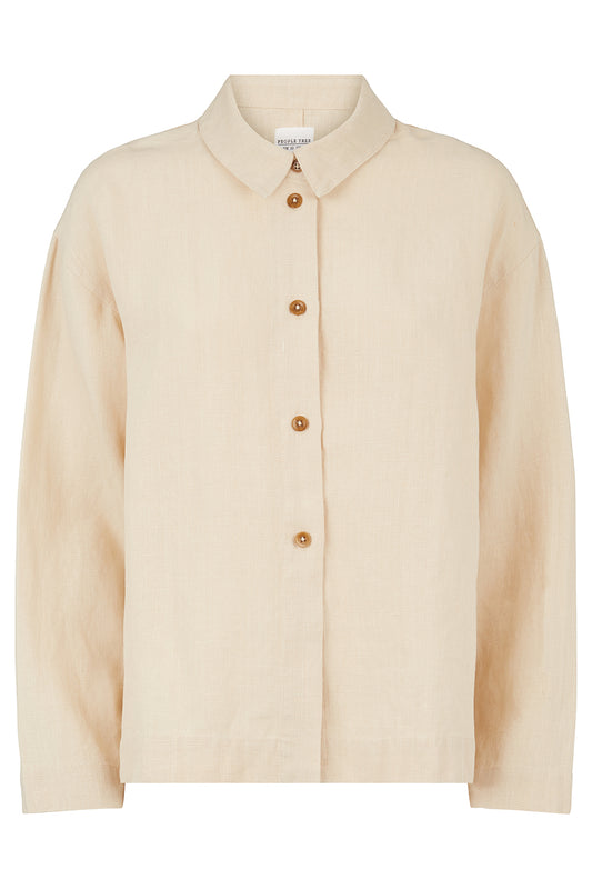 Daria Linen Overshirt - Sand