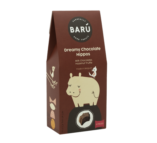 Barú Dreamy Chocolate Hippos - Hazelnut Truffle 60G