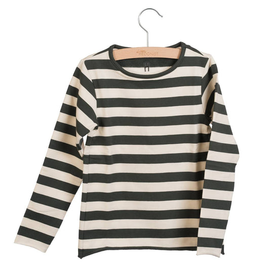 Longsleeve Elana Bleached Sand-Pirate Black striped
