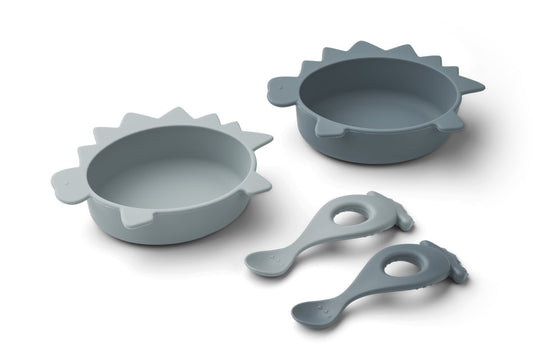 Iggy silicone bowl - Dark Dino Blue
