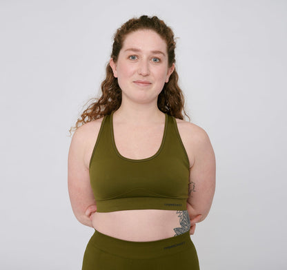 Active Workout Bra - Olive