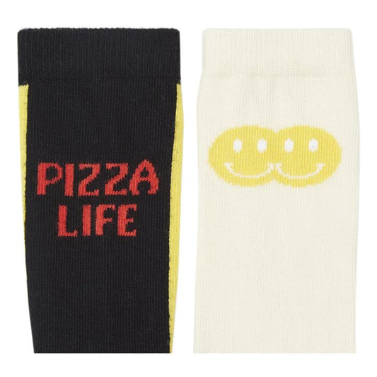 Pack 2 Chaussettes Pizza Smile - Off White