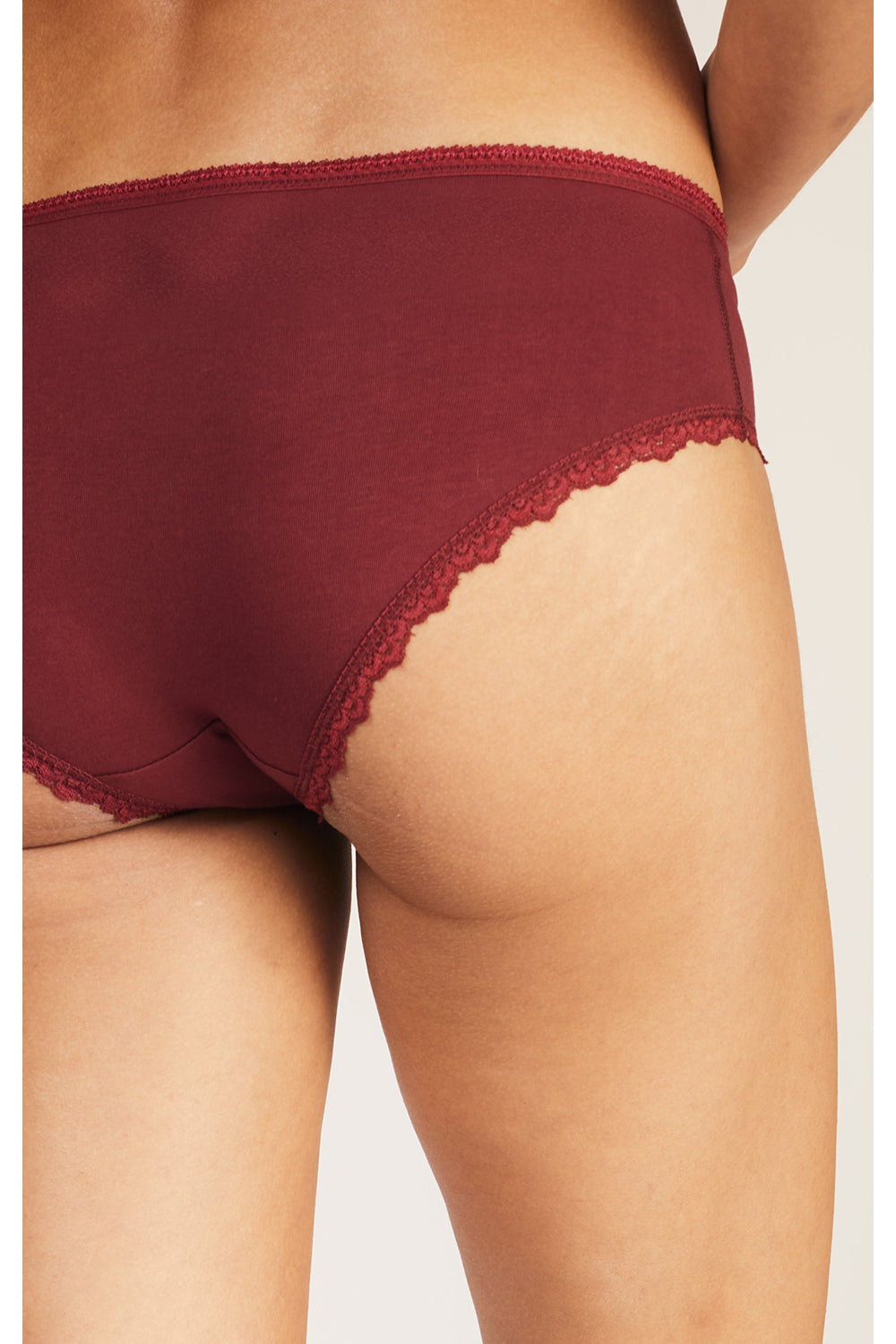 Lace Hipster - Burgundy
