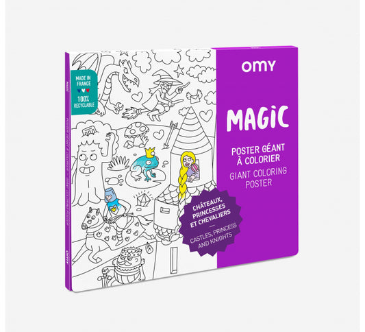 OMY - Giant Coloring Poster - Magic 100x70