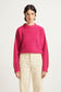 Alberta Mohair Sweater - Fuchsia & Camel