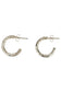 Beaten Hoop Earrings Small - Silver Plated