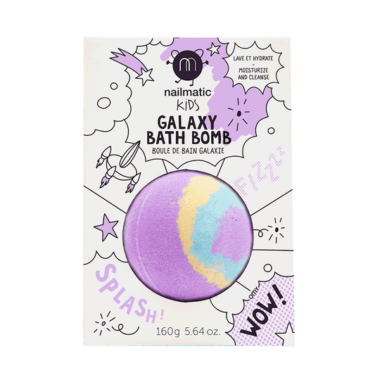 Colouring And Soothing Galaxy Bath Bomb For Kids - Pulsar - Pink - Yellow - Blue